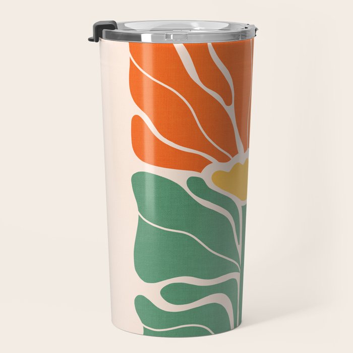 Modern Boho Art Nouveau Floral 1.1 Travel Mug Gallery Image 3