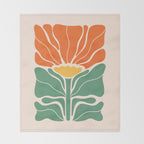 Modern Boho Art Nouveau Floral 1.1 Throw Blanket Gallery Image 2