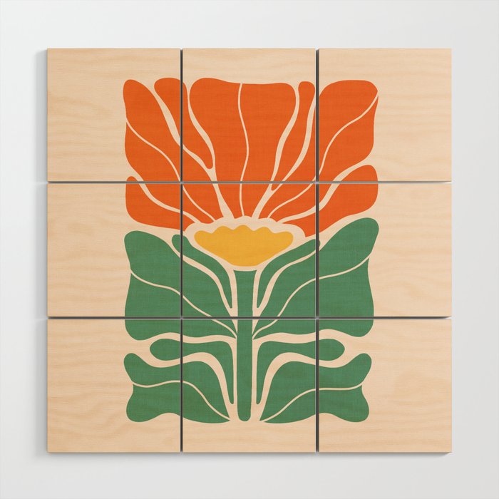 Modern Boho Art Nouveau Floral 1.1 Wood Wall Art Gallery Image 1