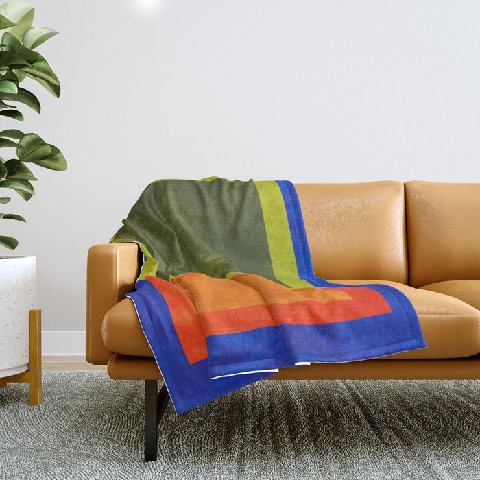 Ultramarine Blue Bloom Throw Blanket Gallery Image 1