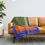 Ultramarine Blue Bloom Throw Blanket Gallery Image 1
