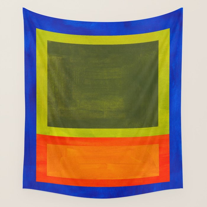 Ultramarine Blue Bloom Wall Tapestry Gallery Image 4
