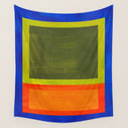 Ultramarine Blue Bloom Wall Tapestry Gallery Image 4