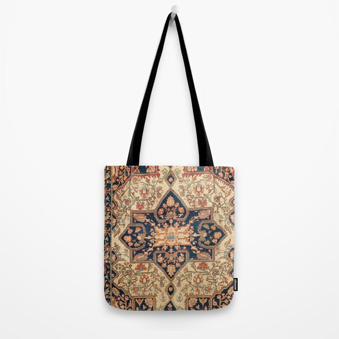 Ferahan  Antique West Persian Rug Print Tote Bag Gallery Image 2