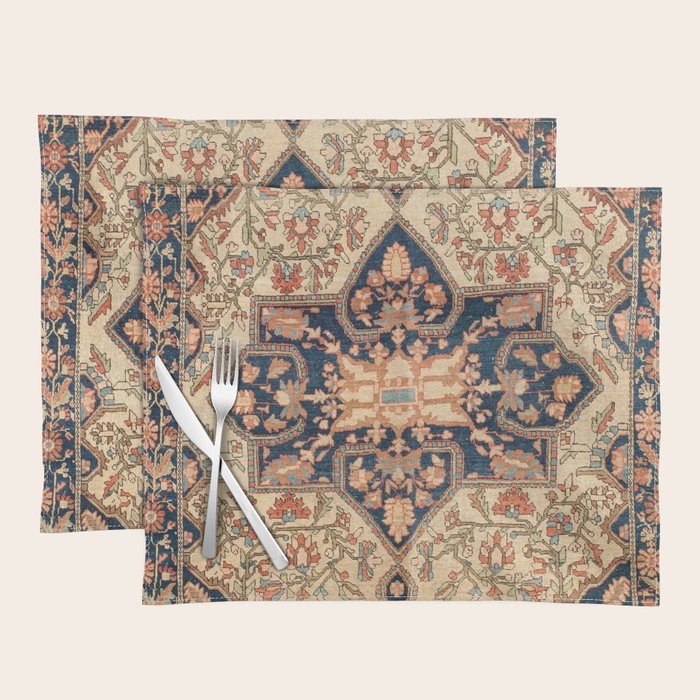 Ferahan  Antique West Persian Rug Print Placemat Gallery Image 1