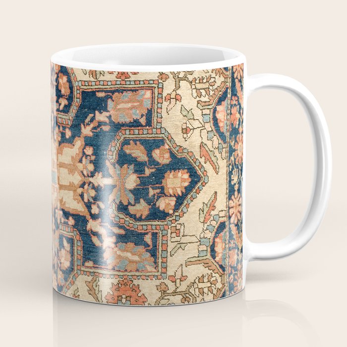 Ferahan  Antique West Persian Rug Print Coffee Mug Gallery Image 1