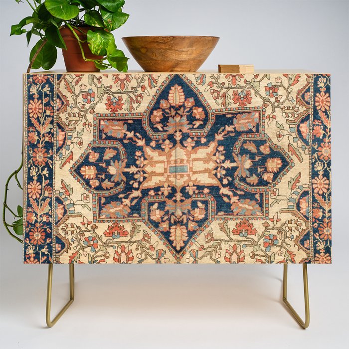 Ferahan  Antique West Persian Rug Print Credenza Gallery Image 1