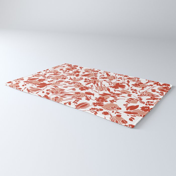 Wild flowering reddish meadow Rug Gallery Image 3