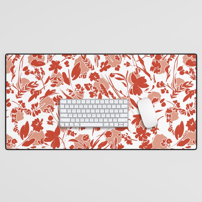 Wild flowering reddish meadow Desk Mat Gallery Image 1