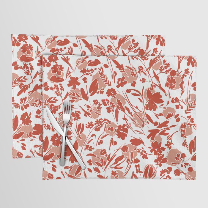 Wild flowering reddish meadow Placemat Gallery Image 1