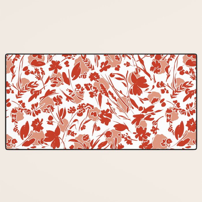 Wild flowering reddish meadow Desk Mat Gallery Image 3