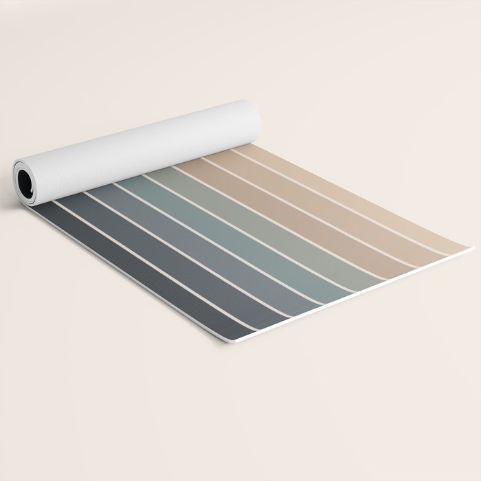 Gradient Arch XXVIII Earthy Blue Mid Century Modern Rainbow Yoga Mat Gallery Image 2