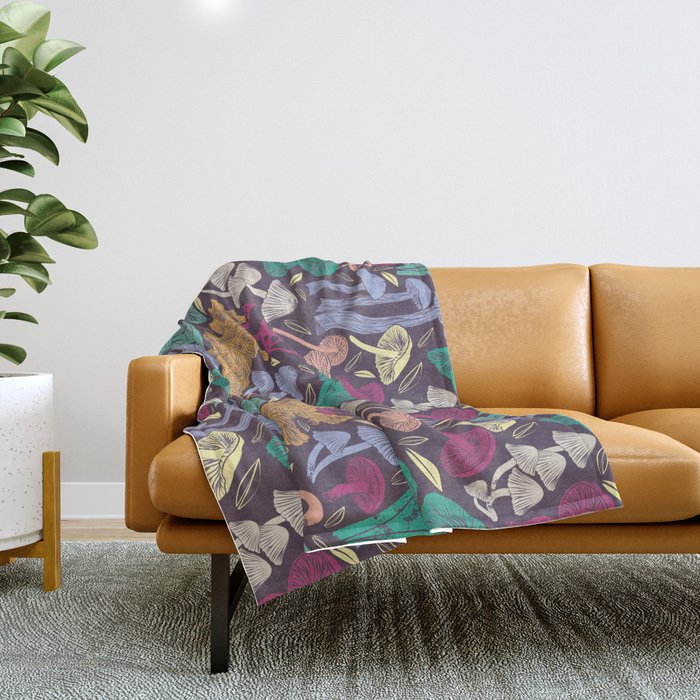 Delicious Autumn botanical poison Throw Blanket Gallery Image 1
