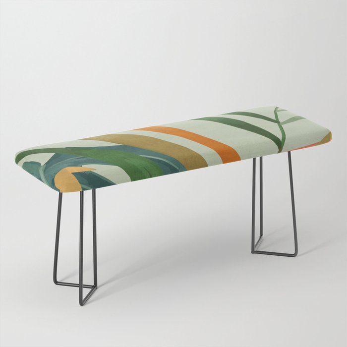 Abstract Art Tropical Leaves 118 Bench Gallery Image 1