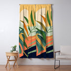 Abstract Art Tropical Leaves 118 Window Curtain Gallery Image 5