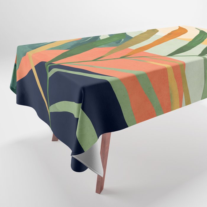 Abstract Art Tropical Leaves 118 Tablecloth Gallery Image 1