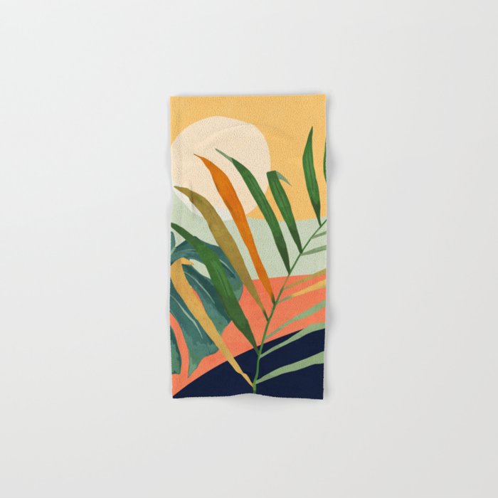 Abstract Art Tropical Leaves 118 Bath Towel Gallery Image 1