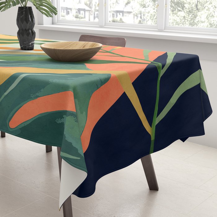 Abstract Art Tropical Leaves 118 Tablecloth Gallery Image 3