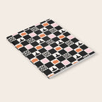Halloween Checkered Print in Black and White Notebook Gallery Image 2