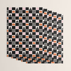 Halloween Checkered Print in Black and White Wrapping Paper Gallery Image 3