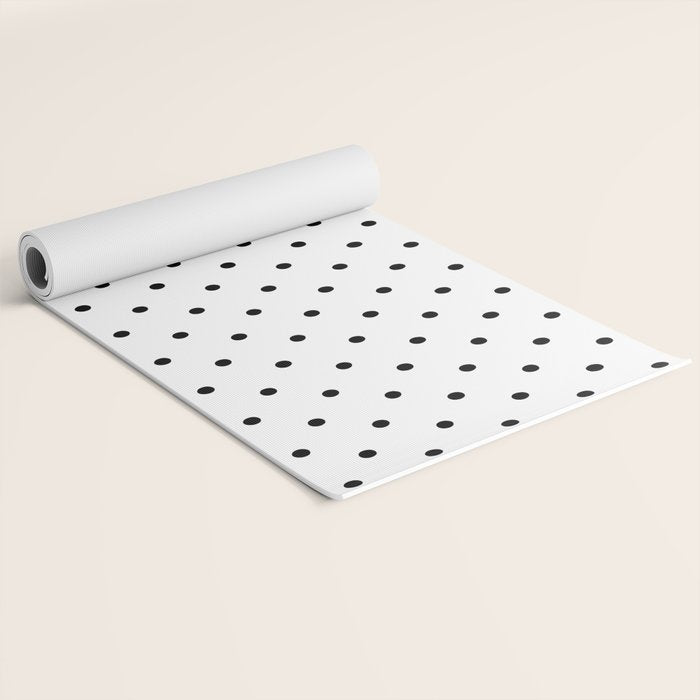 Small Black Polka dots Background Yoga Mat Gallery Image 2