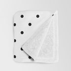 Small Black Polka dots Background Throw Blanket Gallery Image 3