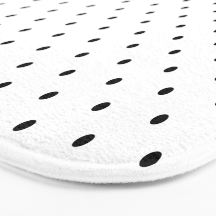 Small Black Polka dots Background Bath Mat Gallery Image 3