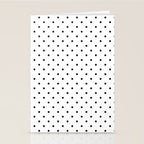 Small Black Polka dots Background Stationery Card Gallery Image 2