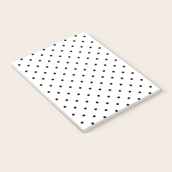 Small Black Polka dots Background Notebook Gallery Image 3
