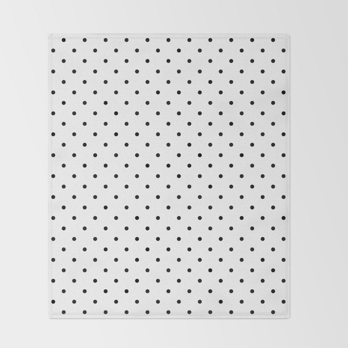 Small Black Polka dots Background Throw Blanket Gallery Image 2
