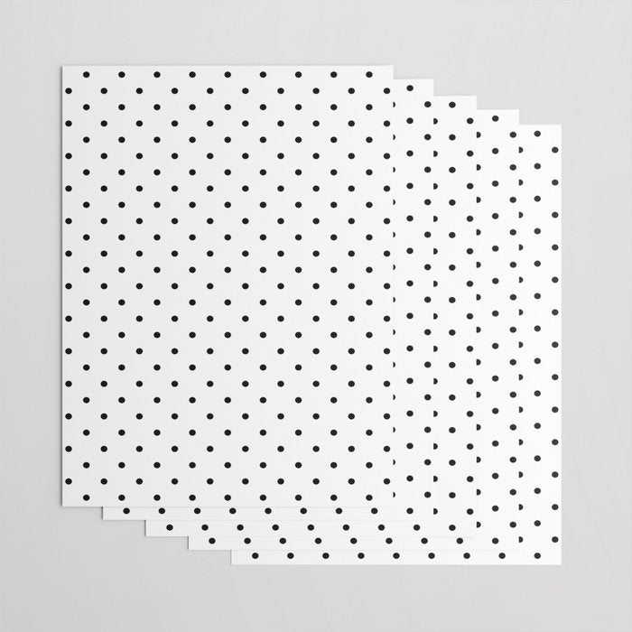 Small Black Polka dots Background Wrapping Paper Gallery Image 3
