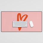 Heart Doodle Big 1 Desk Mat Gallery Image 1