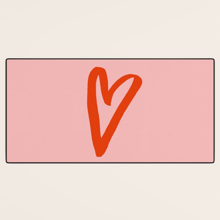 Heart Doodle Big 1 Desk Mat Gallery Image 3