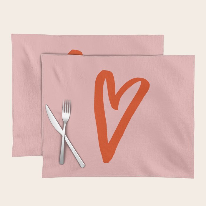Heart Doodle Big 1 Placemat Gallery Image 1