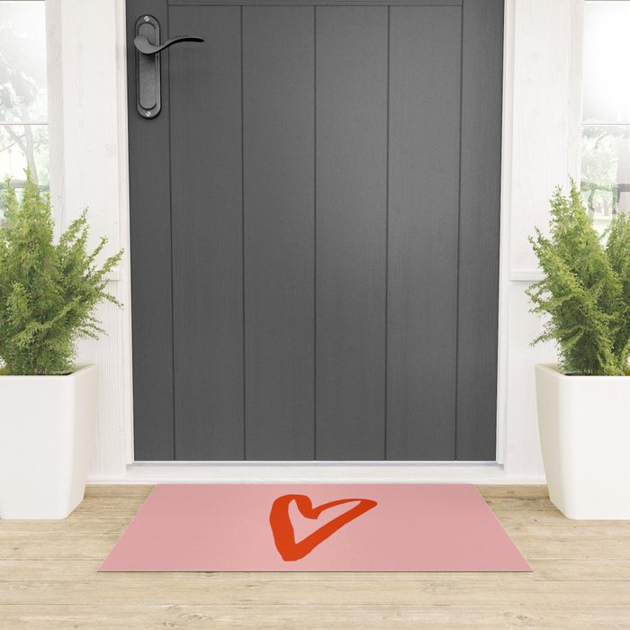 Heart Doodle Big 1 Welcome Mat Gallery Image 3