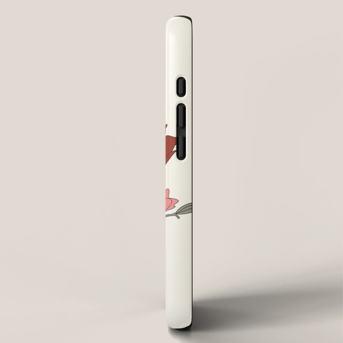 Colorful Minimal Line Art Magnolia iPhone Case Gallery Image 2