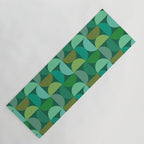 Mid Century Modern Shapes - Green Yoga Mat Gallery Image 1