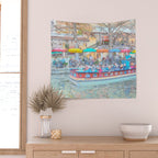 Ride Down The River - San Antonio, Texas Wall Tapestry Gallery Image 2