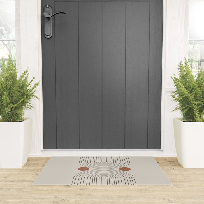 Modern Minimalistic Art Welcome Mat Gallery Image 3