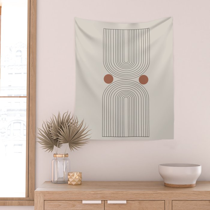 Modern Minimalistic Art Wall Tapestry Gallery Image 2