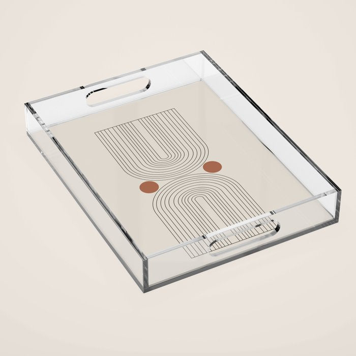 Modern Minimalistic Art Acrylic Tray Gallery Image 1