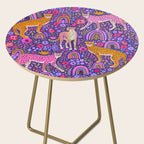 Cheetah in a Rainbow Garden Side Table Gallery Image 2