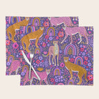 Cheetah in a Rainbow Garden Placemat Gallery Image 1