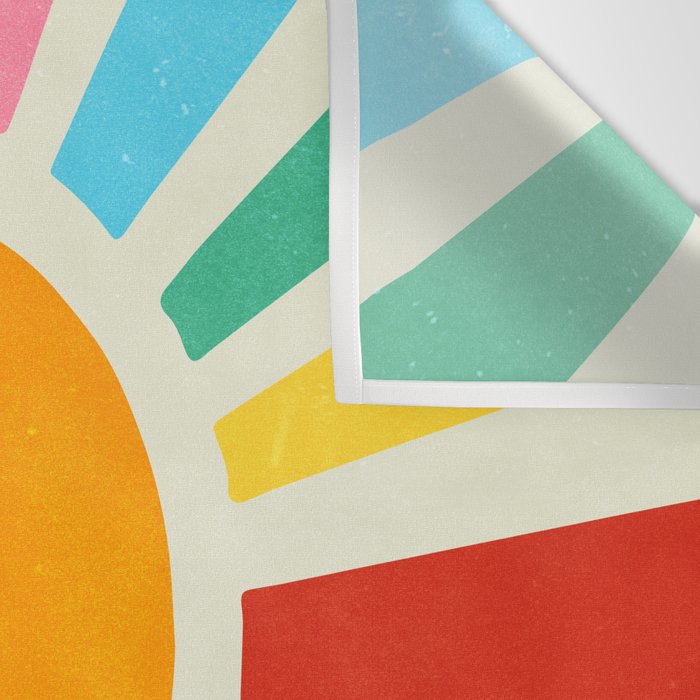 Retro Sunrise: Rainbow Edition Wall Tapestry Gallery Image 3