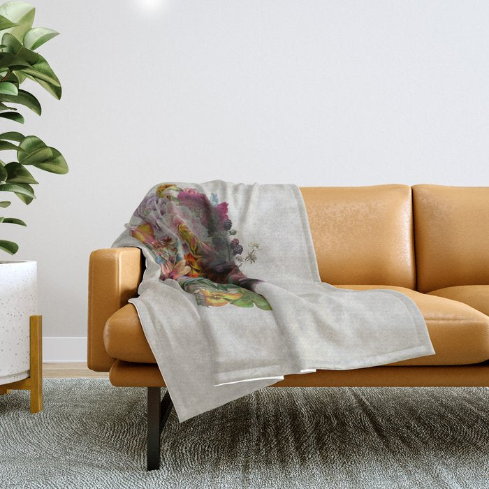 Skull 2 R Throw Blanket Gallery Image 1