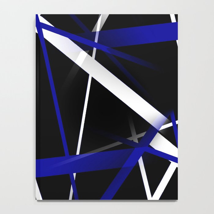 Seamless Abstract Royal Blue and White Lines Notebook Gallery Image 4