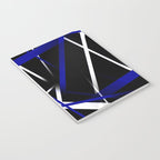Seamless Abstract Royal Blue and White Lines Notebook Gallery Image 3