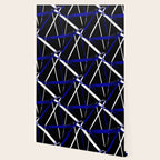 Seamless Abstract Royal Blue and White Lines Wallpaper Gallery Image 2