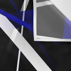 Seamless Abstract Royal Blue and White Lines Wall Tapestry Gallery Image 3