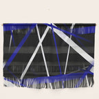 Seamless Abstract Royal Blue and White Lines Wall Hanging Gallery Image 1